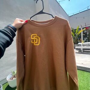 Brown Padres Sweatshirt with Yellow Logo